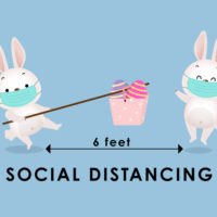 Easter advert for social distancing.